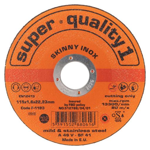 Picture of Super Quality 1 Cutting Disc 115 x 1.6 x 22mm Inox F.C.