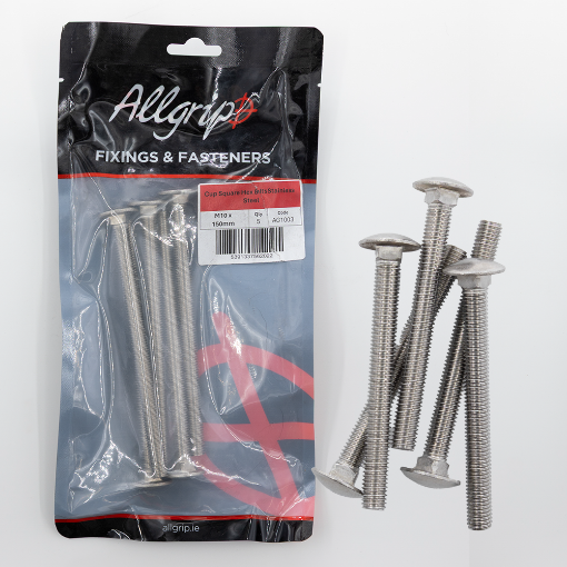 Picture of Allgrip Cup Square Hex Bolts Stainless Steel (Prepacked)