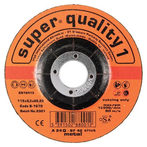 Picture of Super Quality 1 Cutting Disc 115 x 2.5 x 22mm Metal