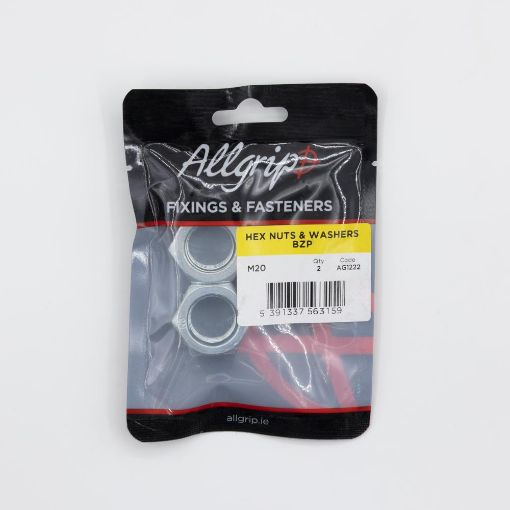 Picture of Allgrip Hex Nuts & Washers BZP M20 (Pack of 2)