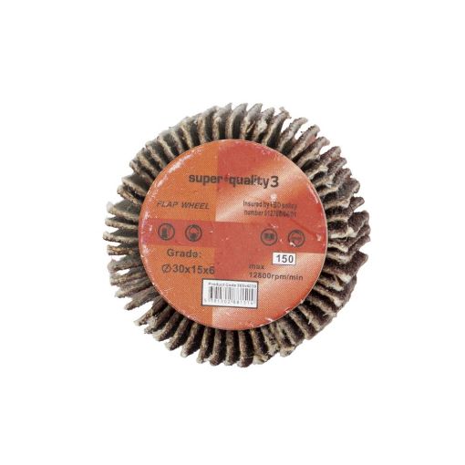 Picture of Super Quality 3 Flap Wheel 30 x 15mm P150